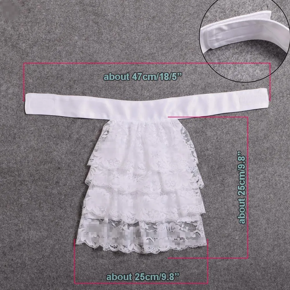BLESSUME Colonial Lace Jabot Cuffs Set Costume Accessory