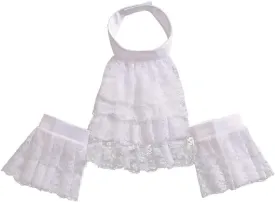 BLESSUME Colonial Lace Jabot Cuffs Set Costume Accessory
