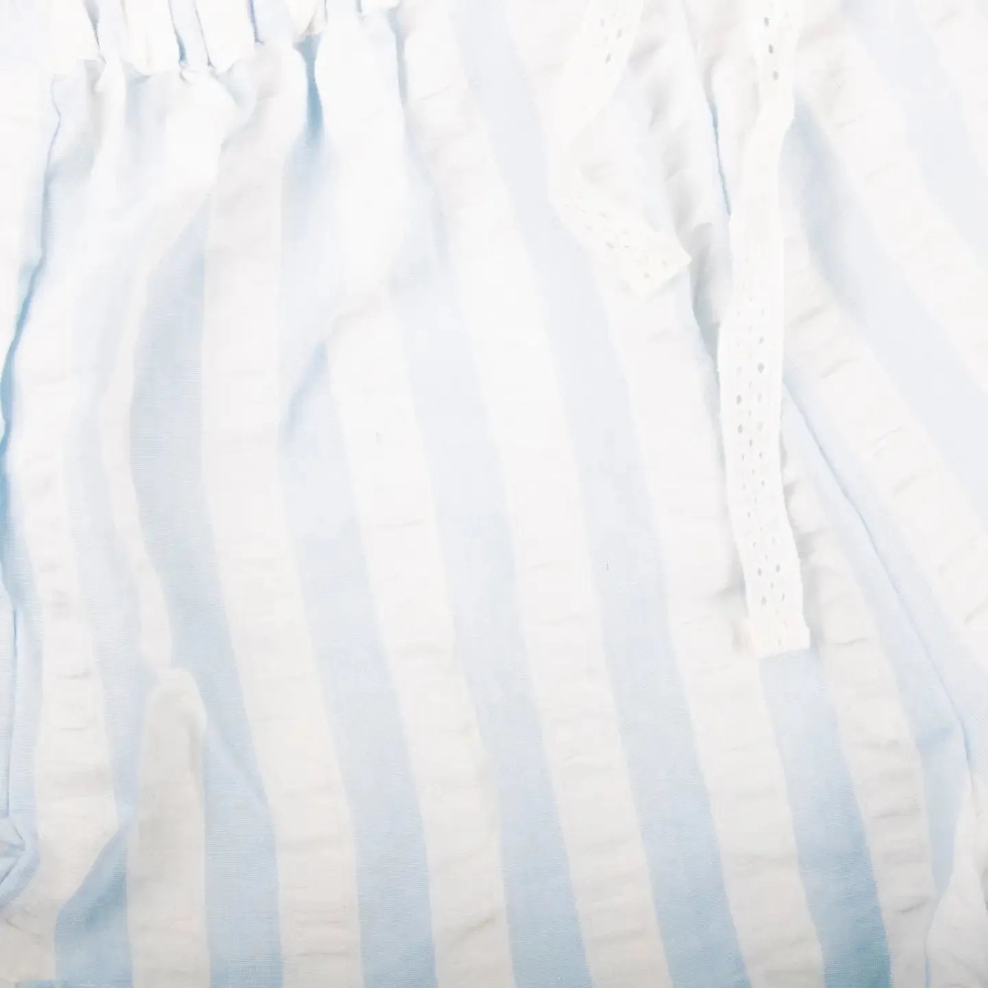 Bridal Blue & White Textured Tie Top Sleep Set