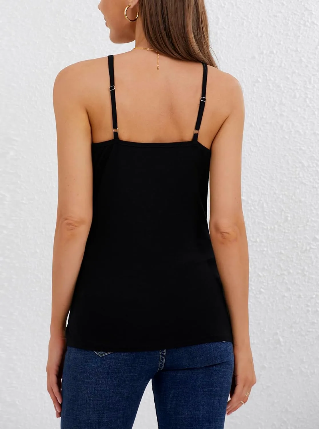 Camisoles for Women Basic Cami Slim-Fit Cotton Undershirt Stretch Spaghetti Strap Tank Top
