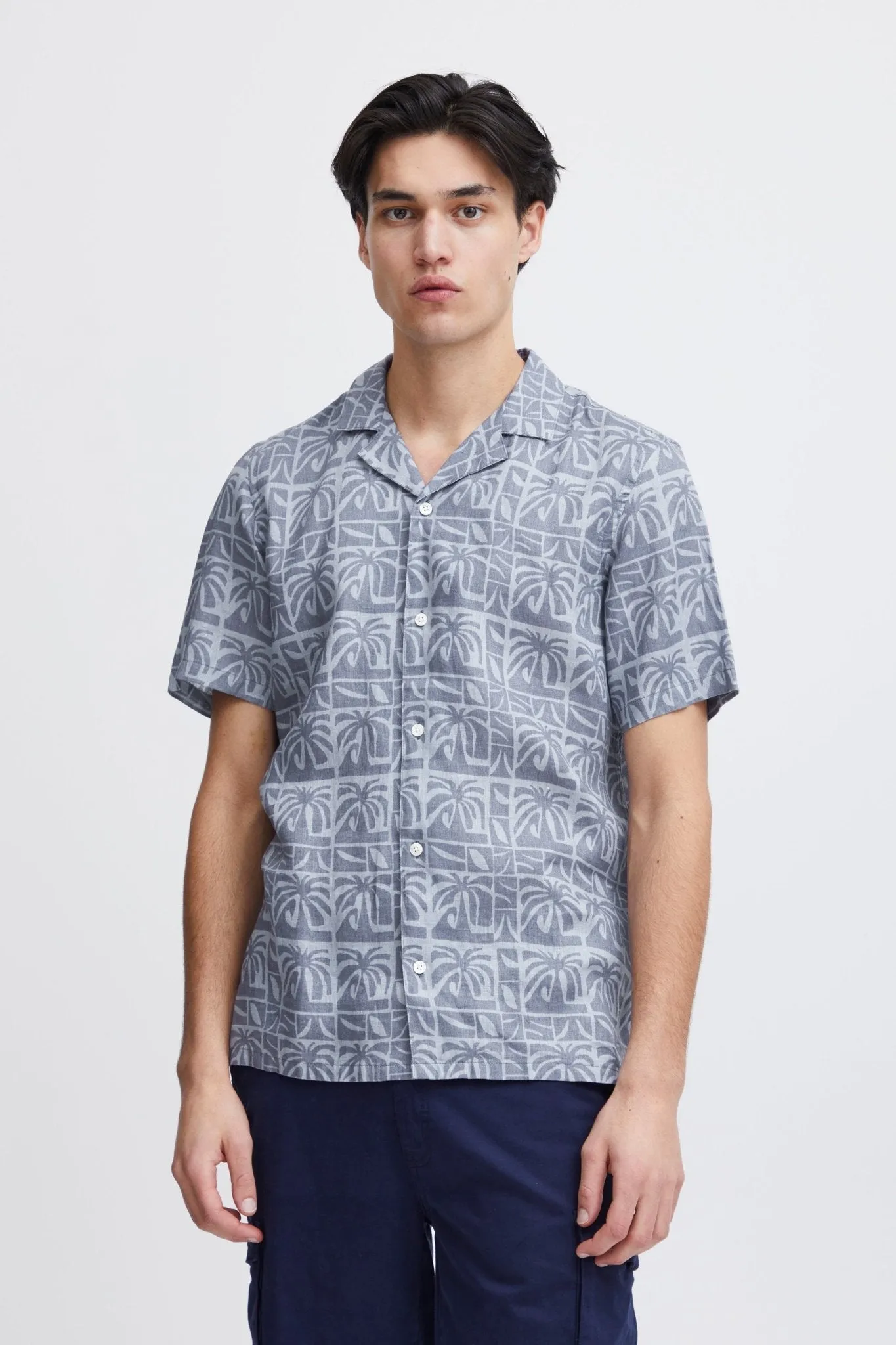 CASUAL FRIDAY - CFAnton SS AOP Palm Shirt - 20505079
