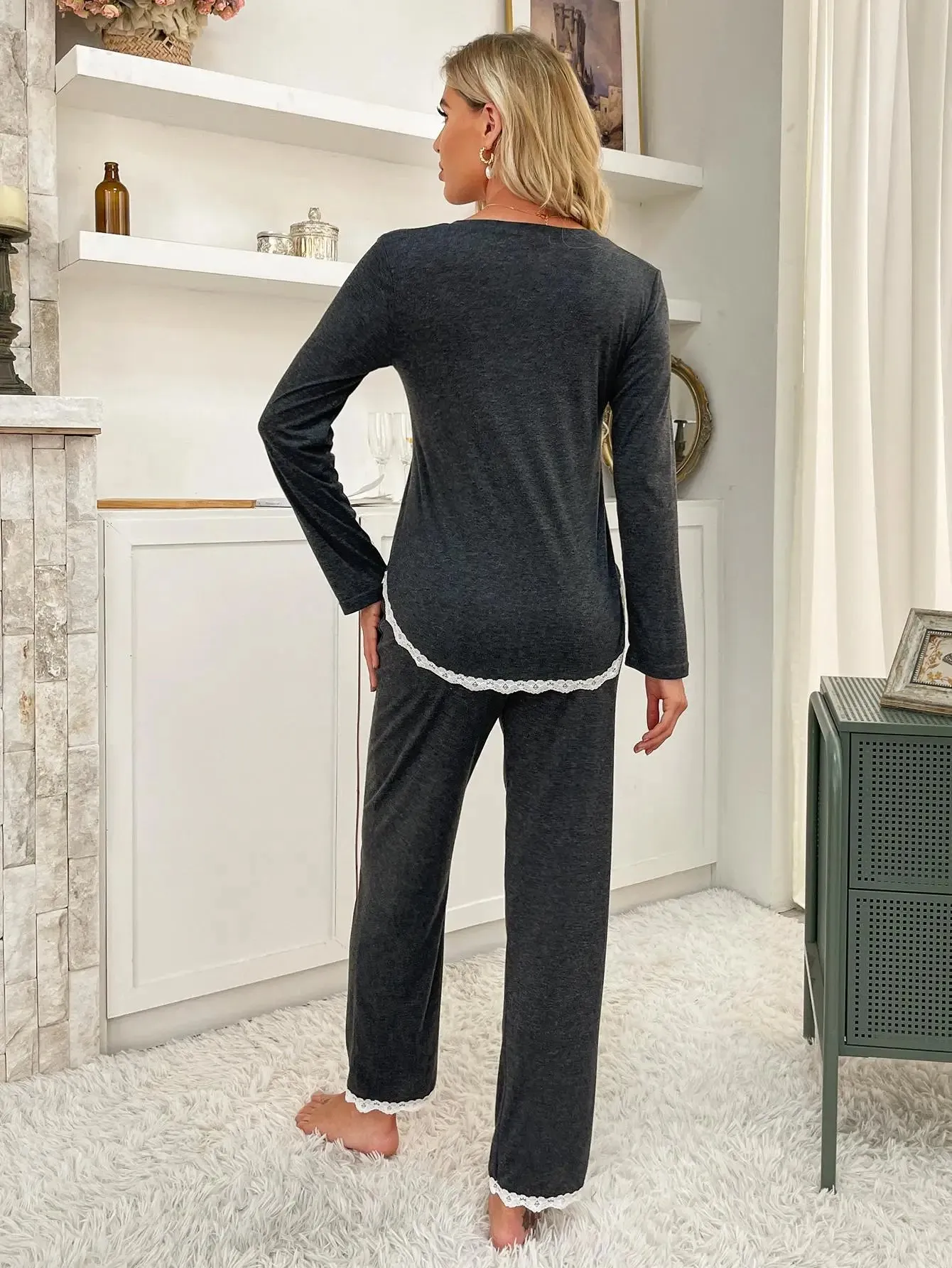 Chic Cozy Nights Full-Length Sleepwear Set