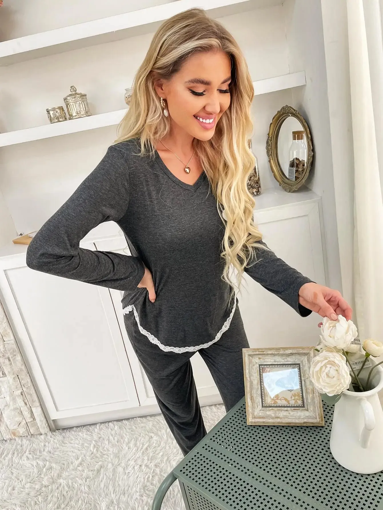 Chic Cozy Nights Full-Length Sleepwear Set