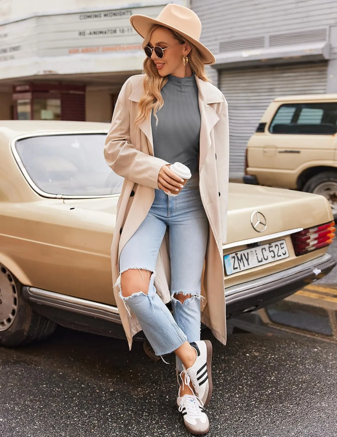 Ekouaer Turtleneck Shirt Women Ribbed Long Sleeve Shirts Lettuce Trim Mock Neck Tops Slim Fit Base Layer