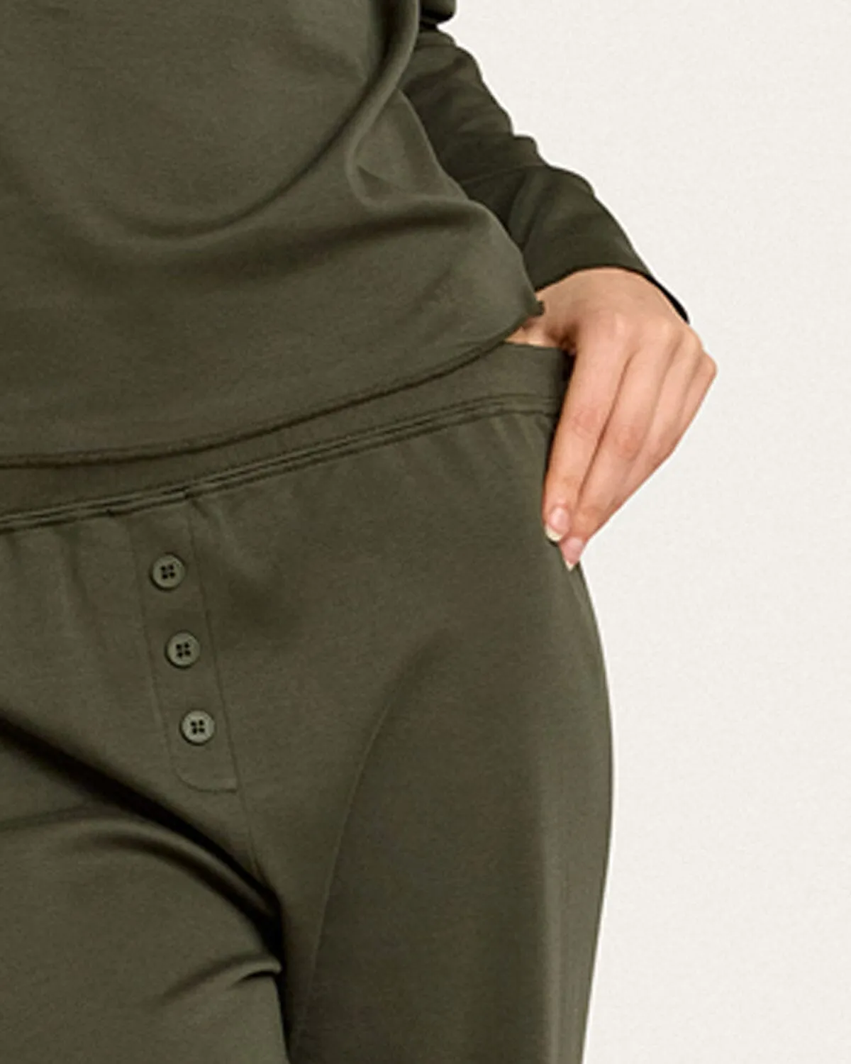 Ellie PJ Set in Moss