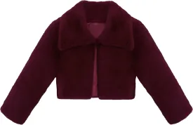 Lilax Girls Cozy Faux Fur Bolero Jacket Shrug
