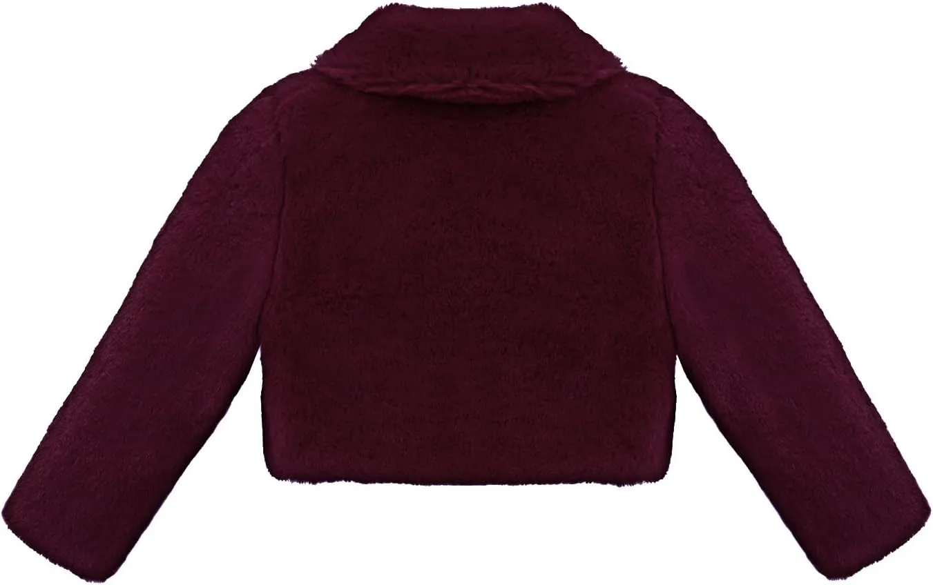 Lilax Girls Cozy Faux Fur Bolero Jacket Shrug