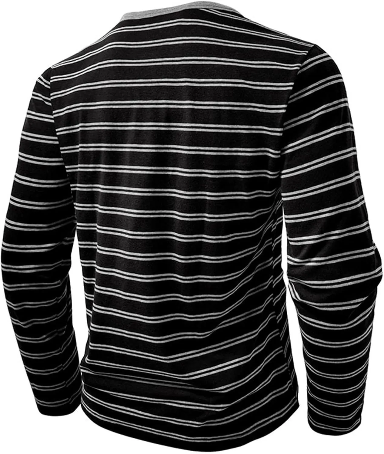 Men's Henley Shirts Cotton Button Down Shirts Long Sleeve Pullover Shirts Casual Stylish Solid Baggy Shirts