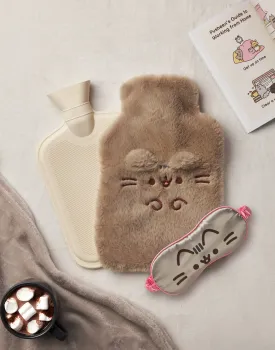 Pusheen Womens Hot Water Bottle & Eye Mask Set