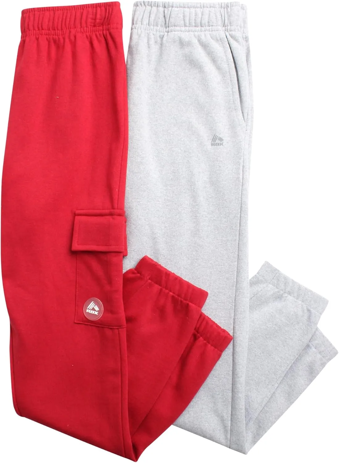 RBX Boys Sweatpants - 2 Pack Performance Fleece Basic Joggers, Athletic Track Pants for Boys with Elastic Waistband (8-16)