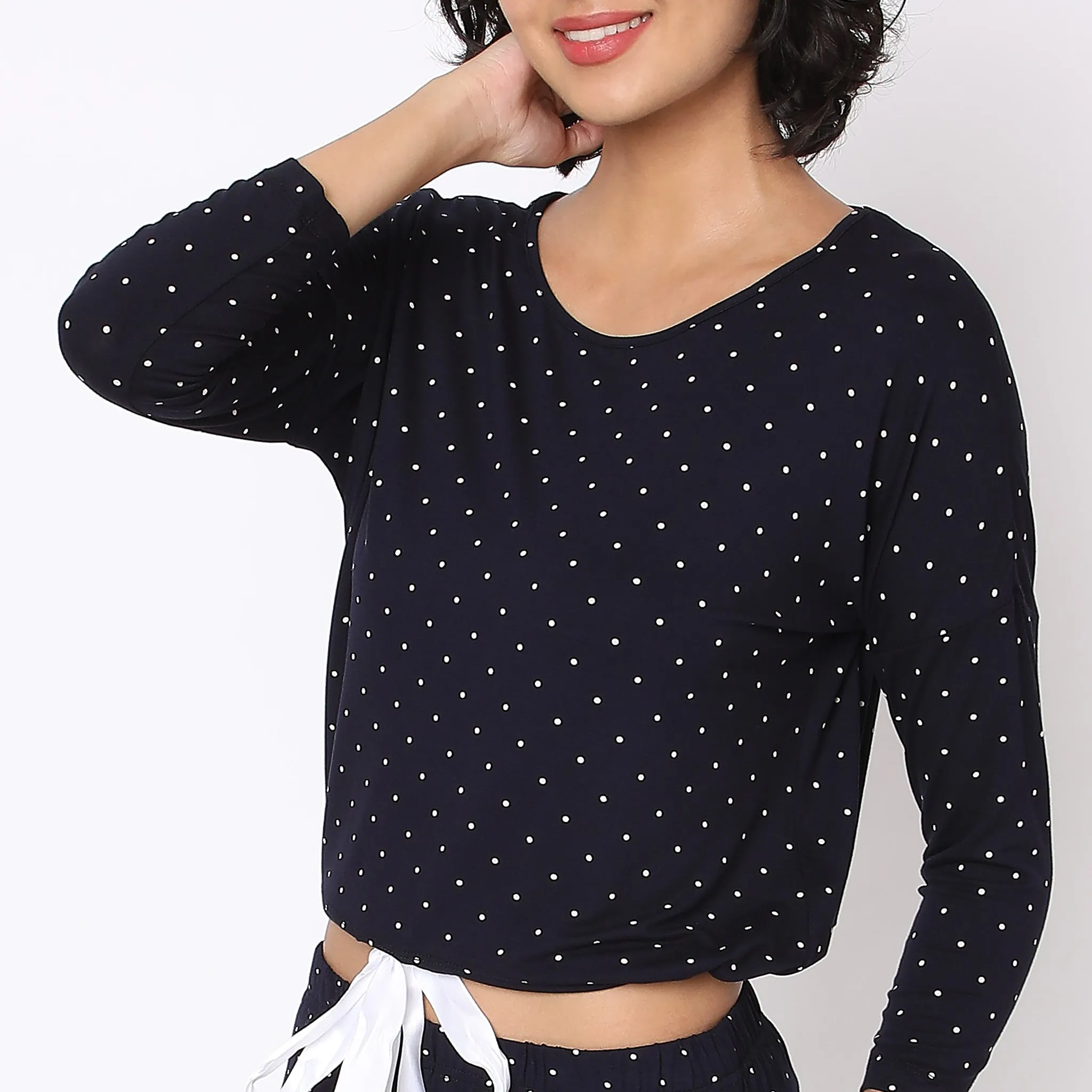 Regular Fit Printed T-shirt with Joggers Sleepwear Set