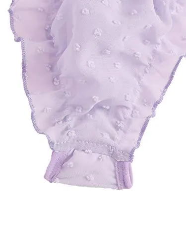 SHEIN Women's Self Tie Ruffle Lingerie