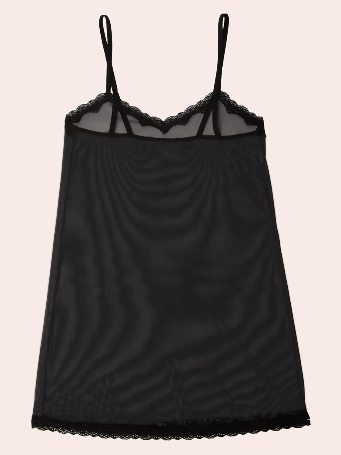 Smart and Sexy Women's SA1386 Mesh and Lace Trim Chemise