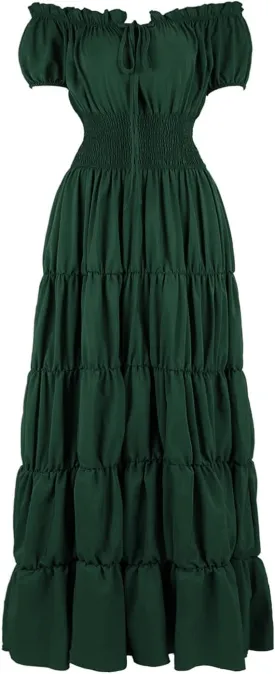 Women Medieval Costume Renaissance Chemise Pirate Peasant Wench Boho Irish Over Dress
