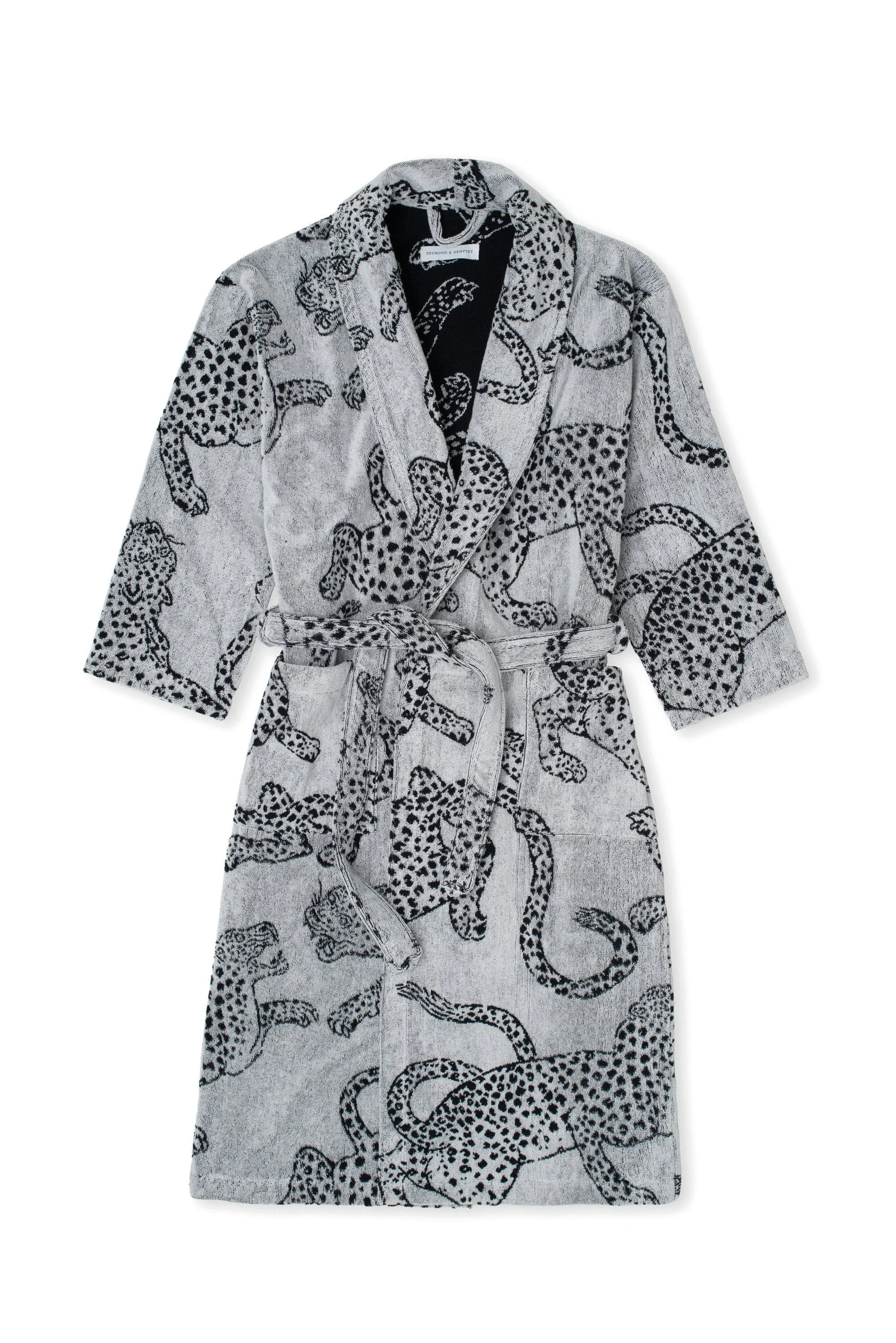 Women's Towel Robe Jag Print Cream